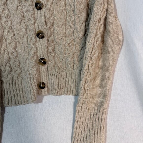 Maeve Anthropologie Cable Knit Sweater Small Wool Blend Cozy - Picture 5 of 9